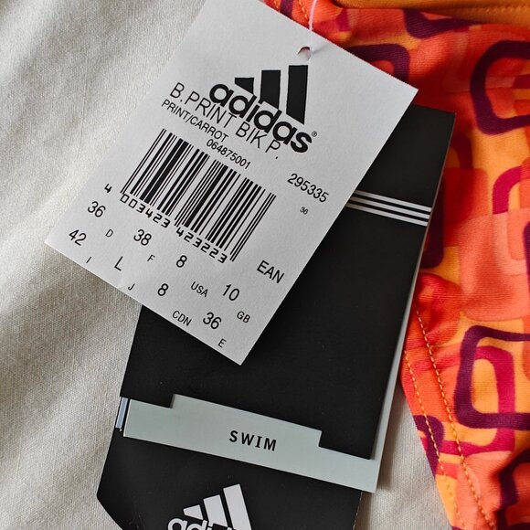 NWT Adidas Bikini Bottom | Carrot & Print | 295335 | Size 8 | Swim - Picture 3 of 4